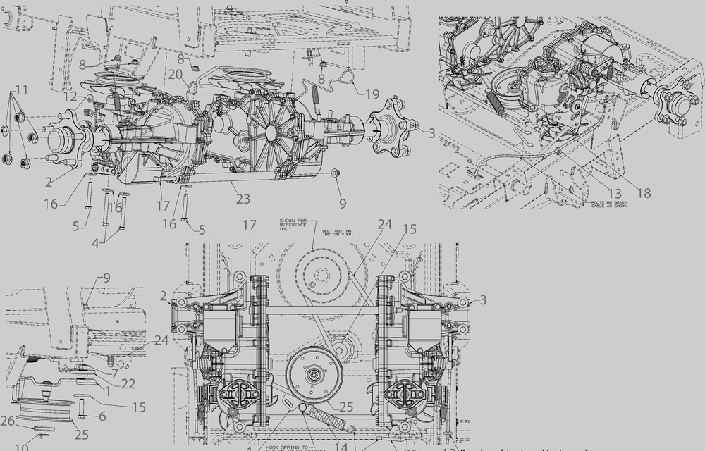 Drive Diagram and Parts List for ZTX5-54KH (47RKAAA7A10)(2023) Cub Cadet Lawn Tractor